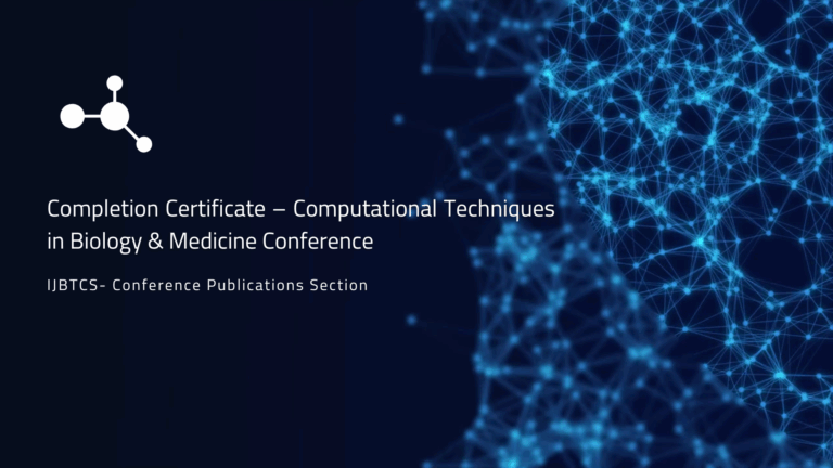Completion Certificate – Computational Techniques in Biology & Medicine Conference